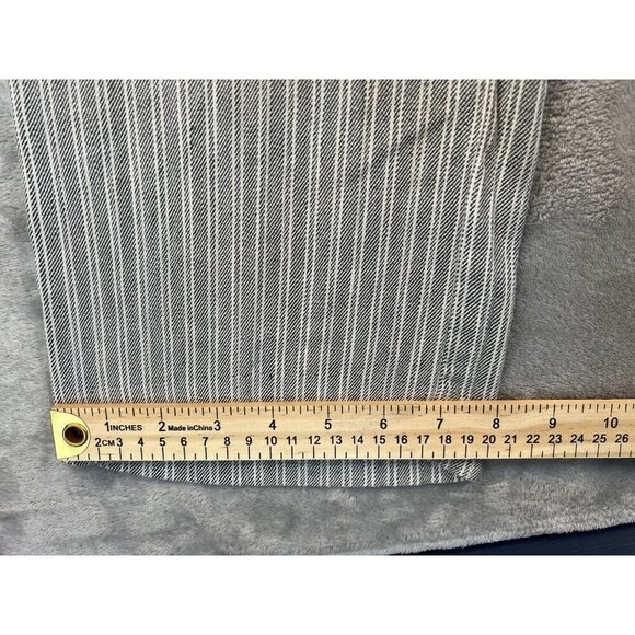 J Jill Linen Stretch Pants Straight Leg Womens 6 blue striped - Picture 8 of 9
